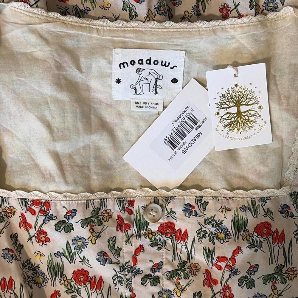 NWT Meadows Ixora Floral Prairie Dress. Size 6 - Picture 7 of 8